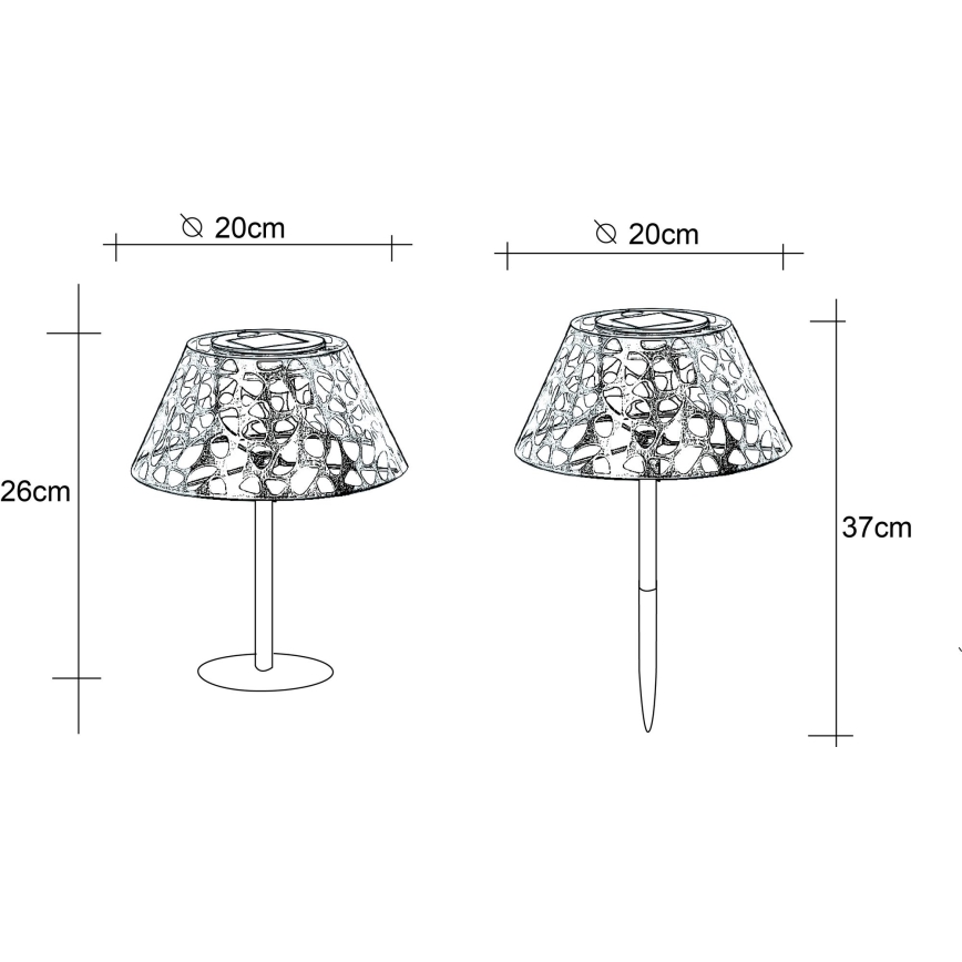 Globo - Lampada solare LED LED/0,06W/3V 3000K IP44 300 mAh