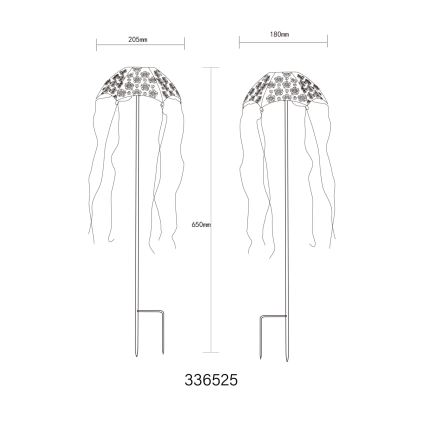 Globo - Lampada solare a LED/3V IP44 300 mAh ombrello