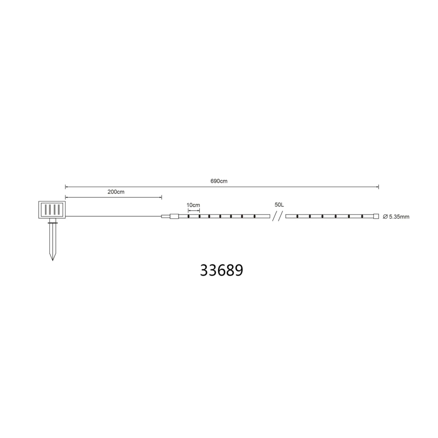 Globo - Catena luminosa solare LED/1,2V IP44 4,9 m 600 mAh