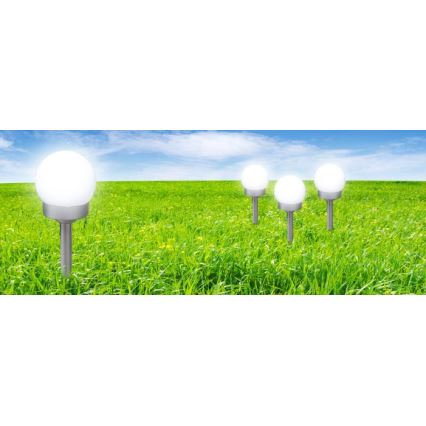 Globo - SET 3x Lampada LED solare LED/0,06W/3V 4000K diametro 10 cm IP44