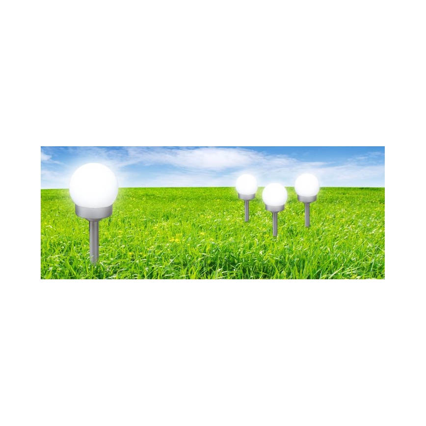 Globo - SET 3x Lampada LED solare LED/0,06W/3V 4000K diametro 10 cm IP44