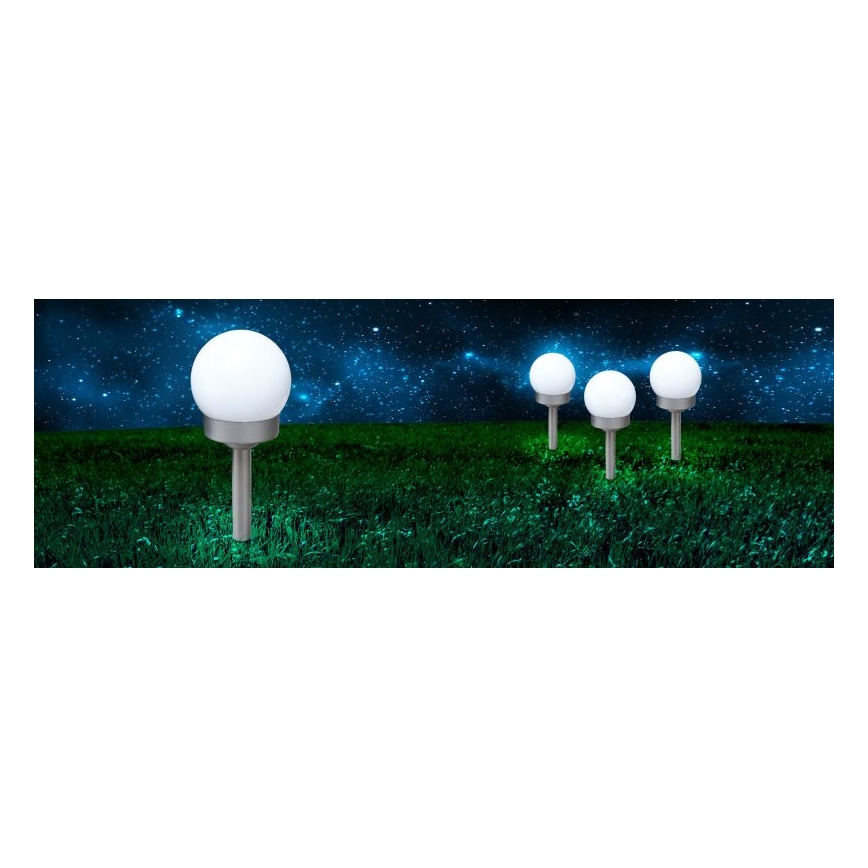 Globo - SET 3x Lampada LED solare LED/0,06W/3V 4000K diametro 10 cm IP44