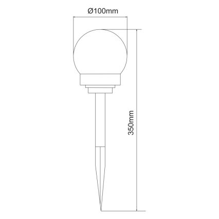 Globo - SET 3x Lampada LED solare LED/0,06W/3V 4000K diametro 10 cm IP44