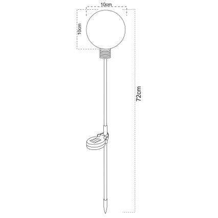 Globo - Lampada solare LED/3,2V IP44 600 mAh