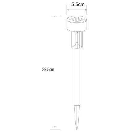 Globo - Lampada solare LED LED/0,06W/1,2V IP44 200 mAh
