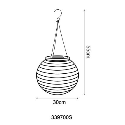 Globo - LED Lampada solare a sospensione LED/0,5W/3V IP44 300 mAh beige