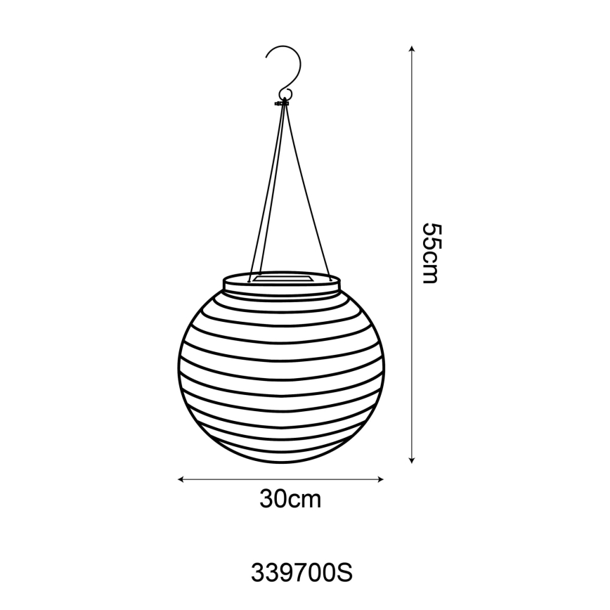 Globo - LED Lampada solare a sospensione LED/0,5W/3V IP44 300 mAh beige