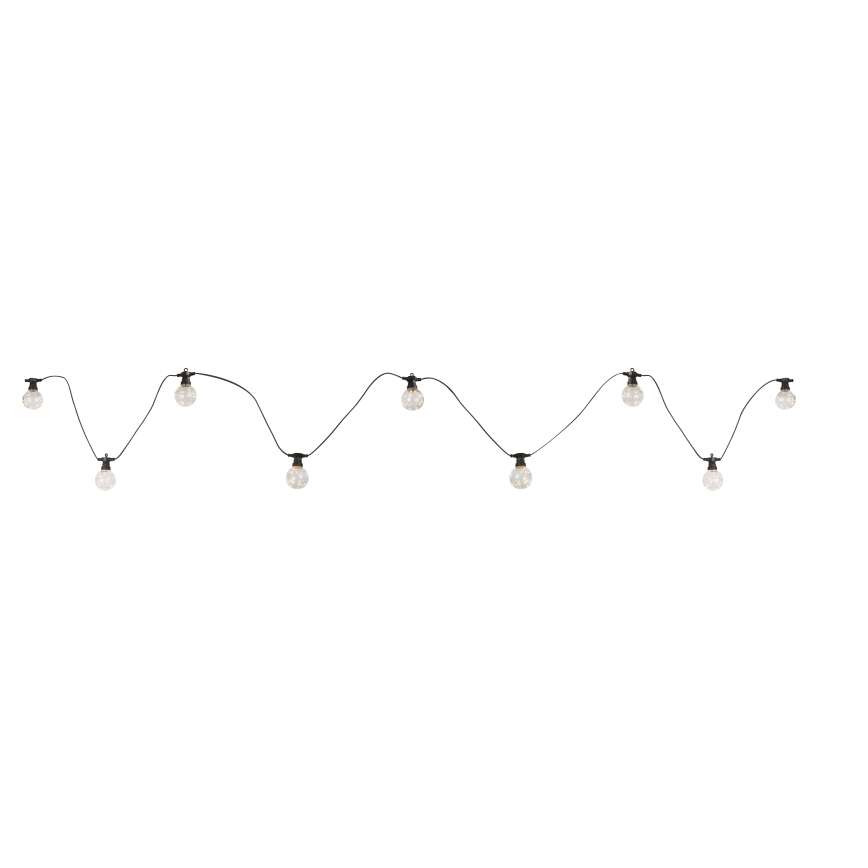Globo - Catena decorativa da esterno LED 10xLED/0,27W/230V 7,5 m IP44 nero