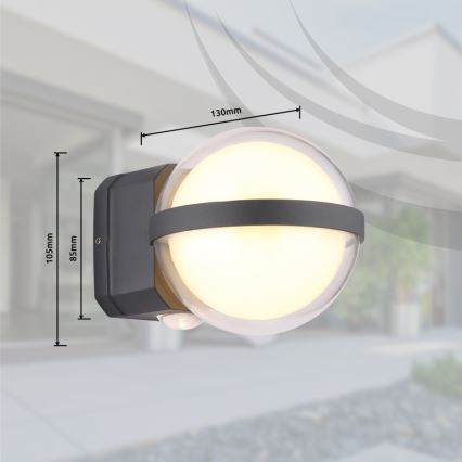 Globo - Applique a LED da esterno LED/12W/230V IP54 nero