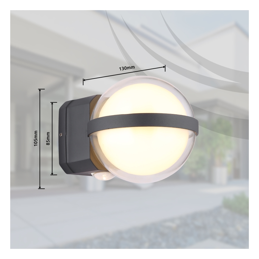 Globo - Applique a LED da esterno LED/12W/230V IP54 nero