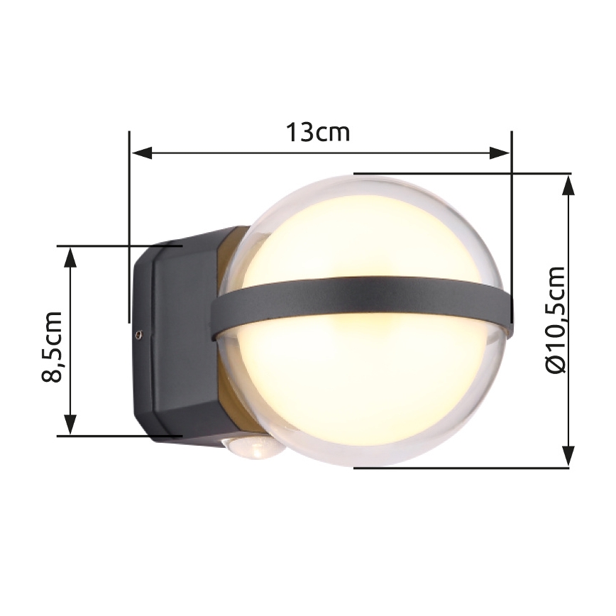 Globo - Applique a LED da esterno LED/12W/230V IP54 nero