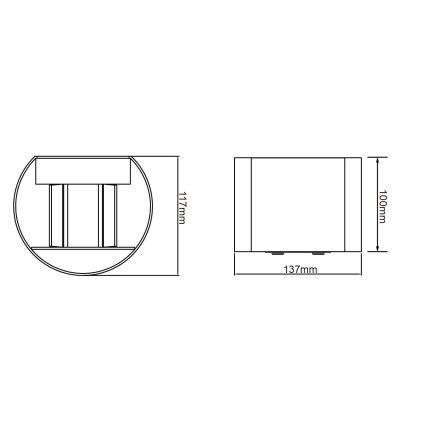 Globo - Applique da esterno 2xLED/3W/230V IP54