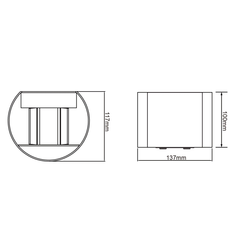 Globo - Applique da esterno 2xLED/3W/230V IP54