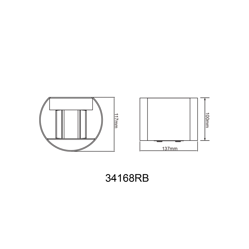 Globo - Applique da esterno 2xLED/3W/230V IP54 nero