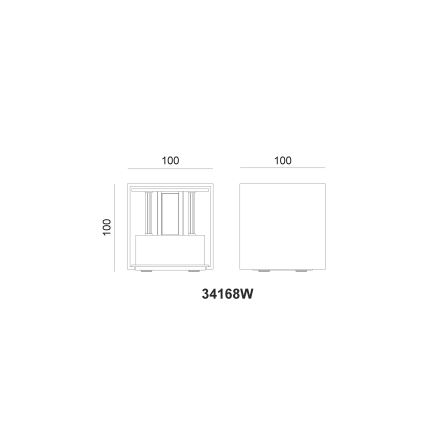 Globo - Applique a LED da esterno 2xLED/3W/230V IP44 marrone