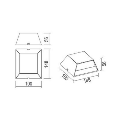 Globo - Applique a LED da esterno LED/7W/230V IP54 antracite