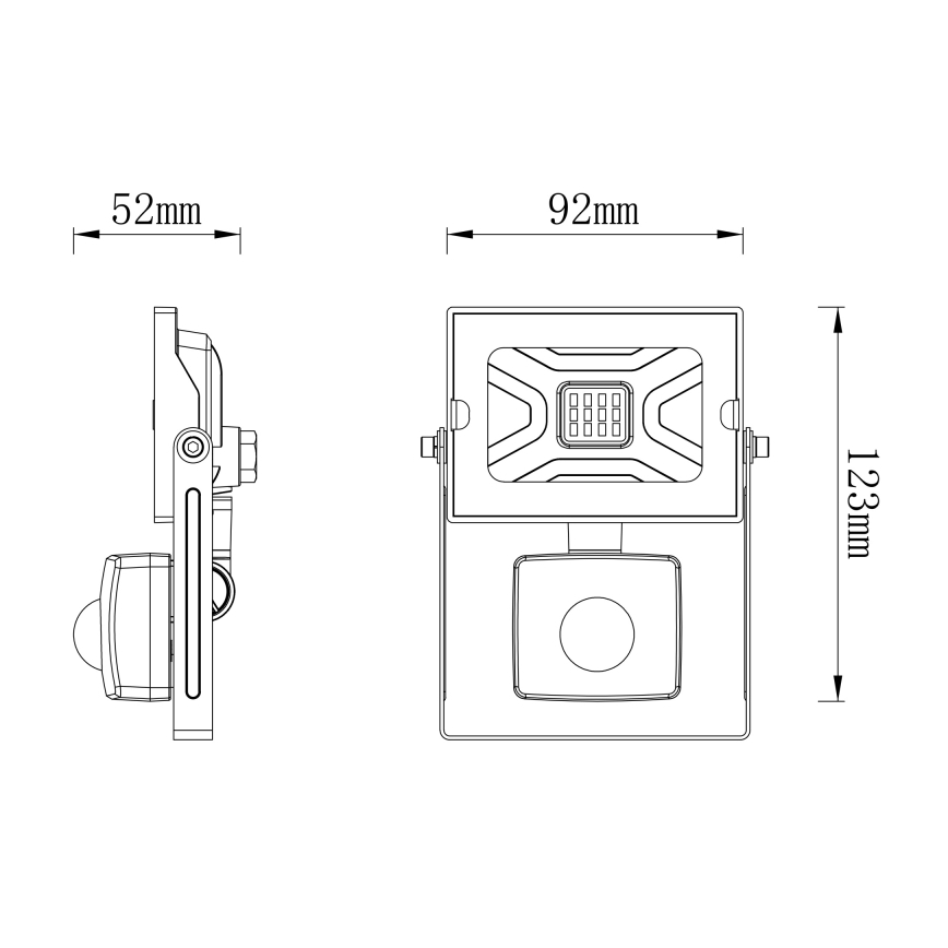 Globo - Riflettore LED con sensore LED/10W/230V IP44