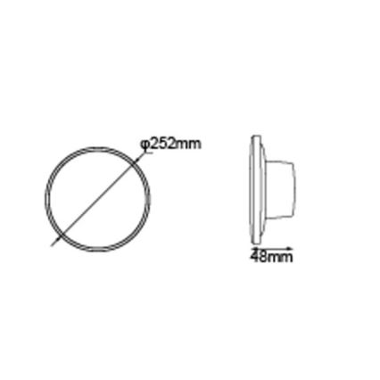 Globo - Applique a LED da esterno LED/15W/230V 3000/4000/6000K diametro 25,2 cm IP44 nero