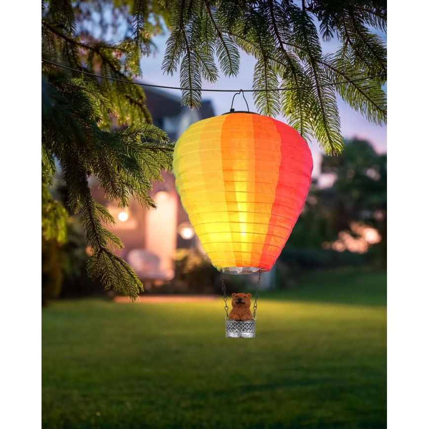 Globo - LED Decorazione solare a ciondolo 24xLED/0,06W/3V IP44 mongolfiera