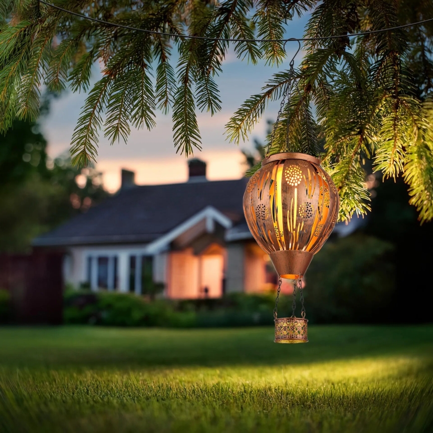 Globo - LED Ciondolo decorazione solare 12xLED/0,02W/3V IP44 300 mAh pallone volante