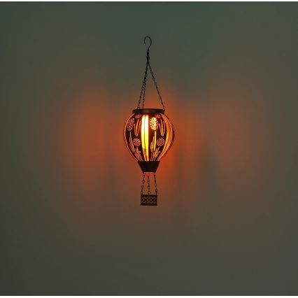 Globo - LED Decorazione solare a ciondolo 12xLED/0,02W/3V IP44 mongolfiera