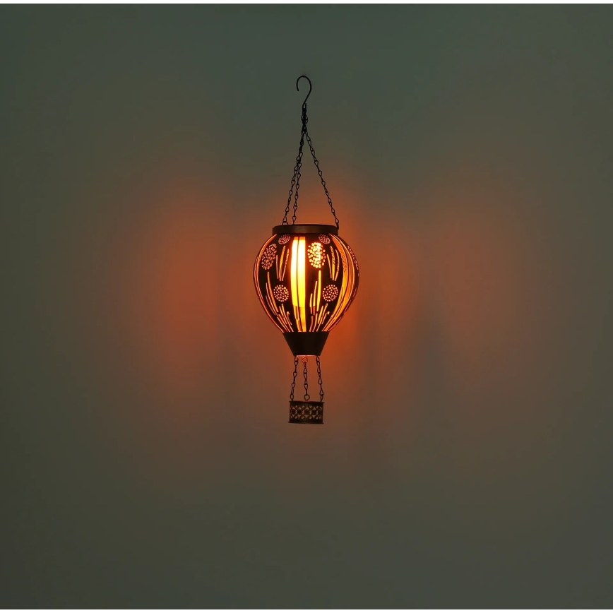 Globo - LED Decorazione solare a ciondolo 12xLED/0,02W/3V IP44 mongolfiera