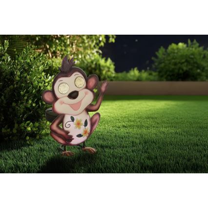 Globo - Lampada solare a LED, 104 LED / 3 V, IP44, batteria 300 mAh, design Scimmia