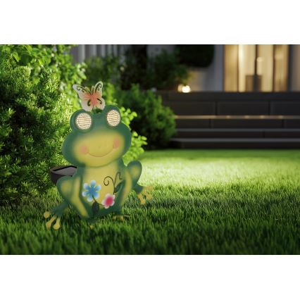 Globo - Lampada solare a LED 104xLED/3V IP44 300 mAh a forma di rana