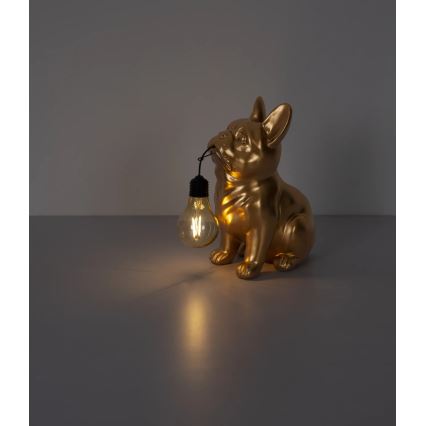 Globo - Lampada solare a LED 3V IP44 300 mAh, cane dorato