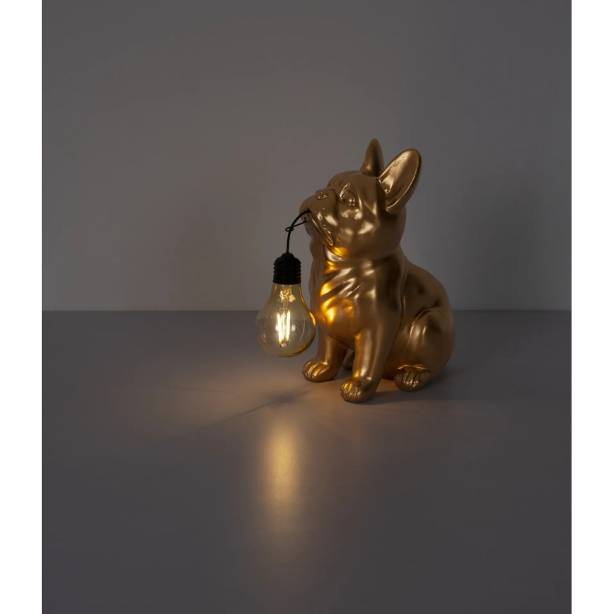 Globo - Lampada solare a LED 3V IP44 300 mAh, cane dorato