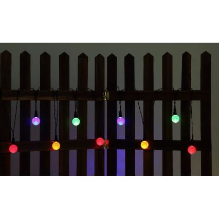 Globo - LED RGB Solare catena 20xLED/0,06W/3V 770 cm IP44