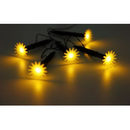 Globo - Catena solare a LED 5xLED/3V IP44 300 mAh 2,2 m fiori