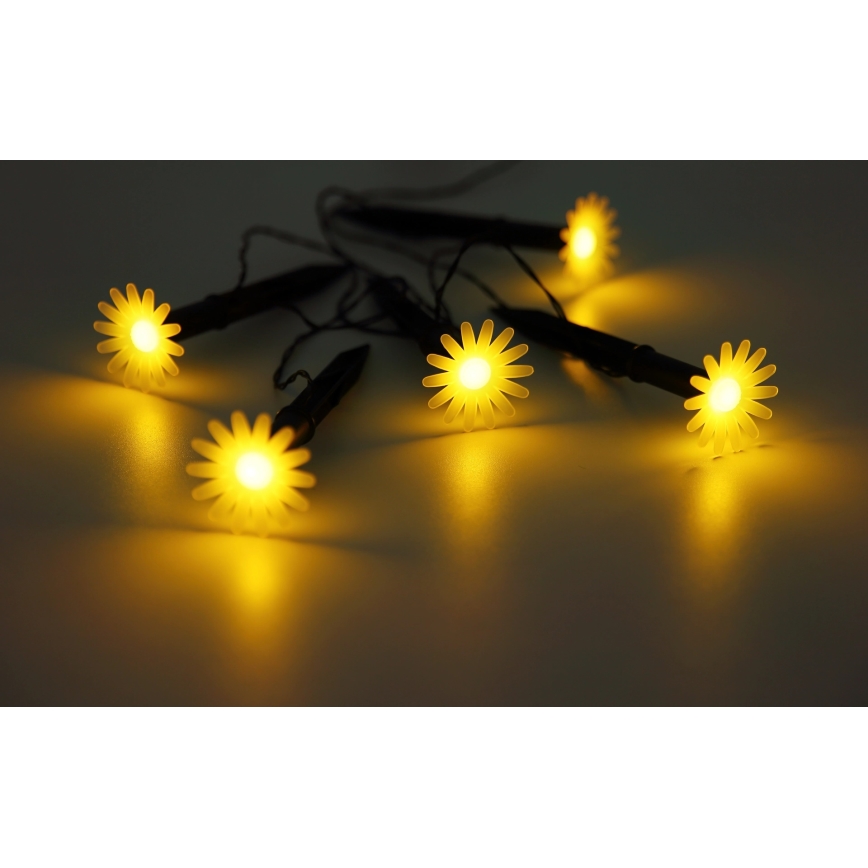 Globo - Catena solare a LED 5xLED/3V IP44 300 mAh 2,2 m fiori