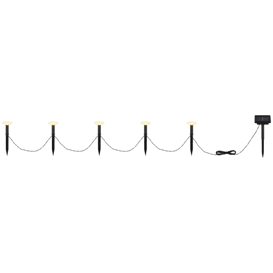 Globo - Catena solare a LED 5xLED/3V IP44 300 mAh 2,2 m fiori