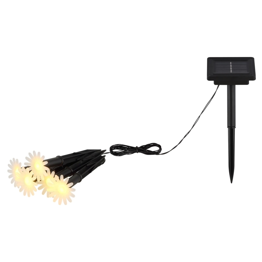 Globo - Catena solare a LED 5xLED/3V IP44 300 mAh 2,2 m fiori