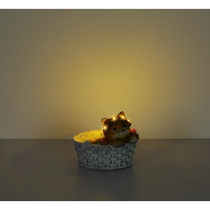 Globo - Lampada solare a LED 1,2 V IP44 300 mAh a forma di gatto