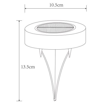 Globo - SET 2x LED Luce solare LED/0,8W/3V 3200K IP44