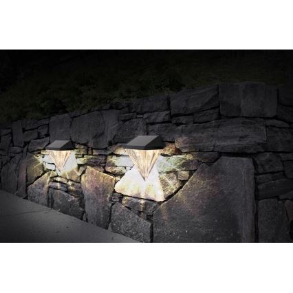 Globo - SET 2x Applique a LED solare LED/0,5W/3V IP44 600 mAh