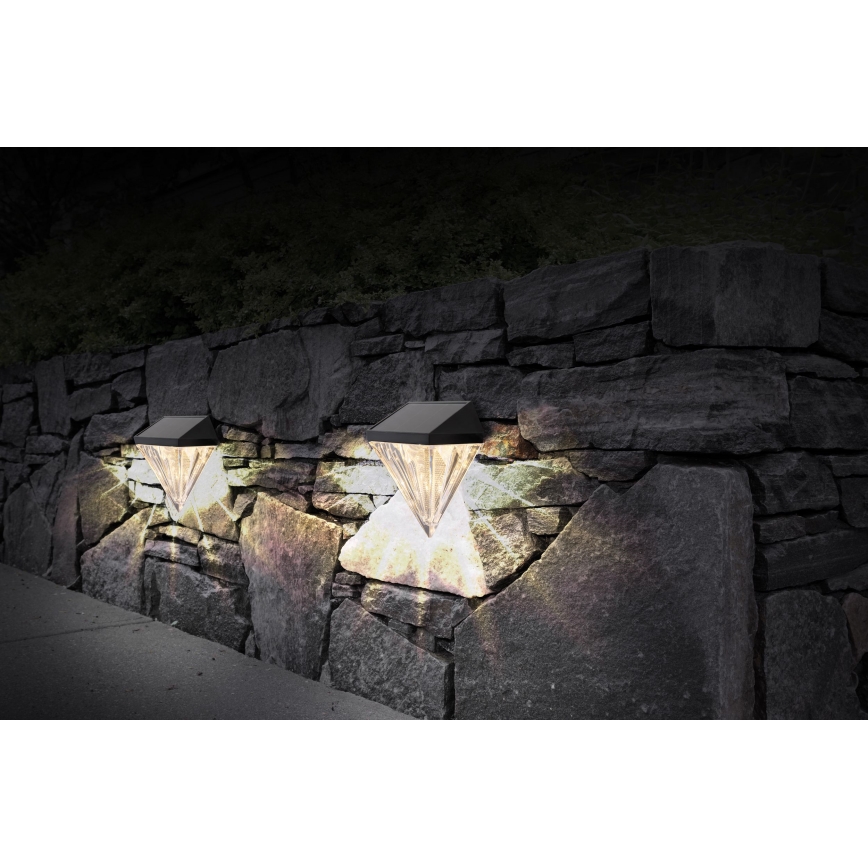 Globo - SET 2x Applique a LED solare LED/0,5W/3V IP44 600 mAh