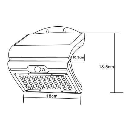 Globo - Lampada solare LED con sensore LED/3,5W/3,7V 7000K IP44