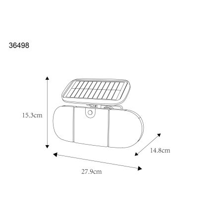 Globo - Lampada solare LED con sensore LED/3,7V IP44 2000 mAh