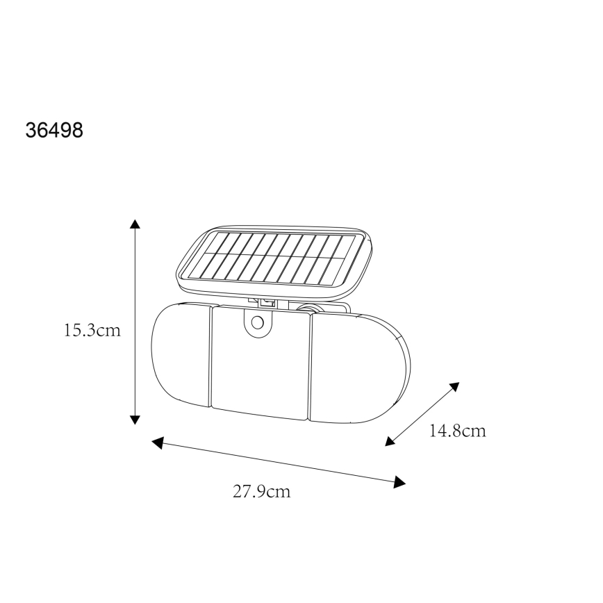 Globo - Lampada solare LED con sensore LED/3,7V IP44 2000 mAh