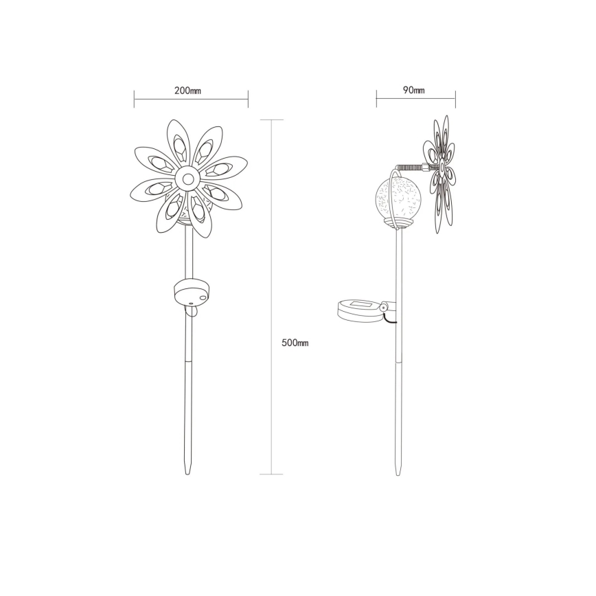 Globo - LED Solare decorazione LED/0,02W/3V IP44