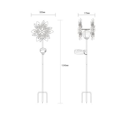 Globo - LED Solare decorazione LED/0,02W/3V IP44