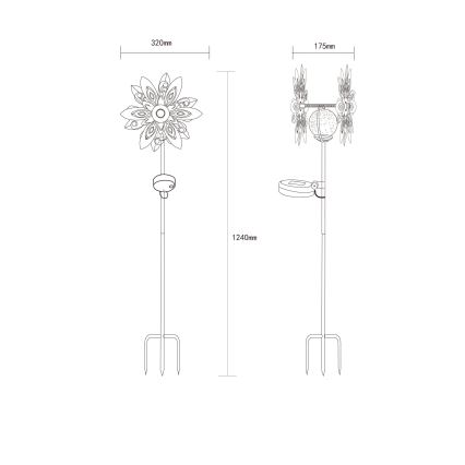 Globo - LED Solare decorazione LED/0,02W/3V IP44