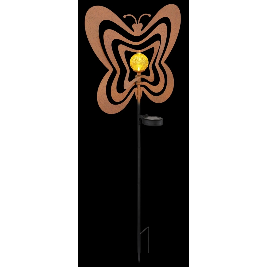 Globo - LED Lampada solare LED/3V IP44 300 mAh farfalla color ruggine