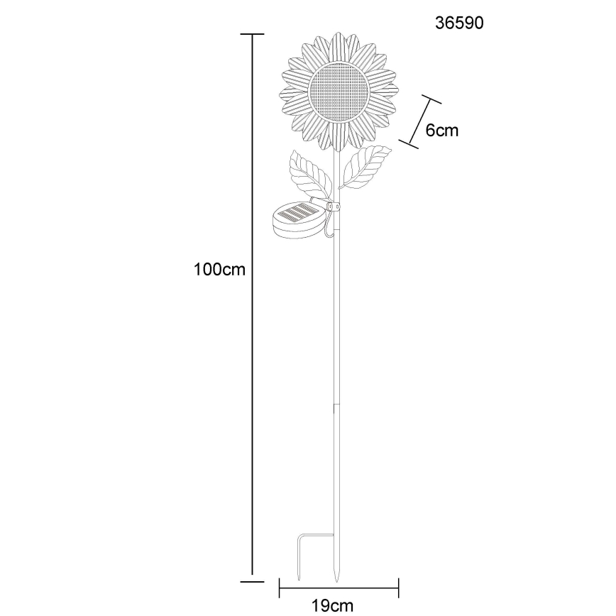 Globo - Lampada solare a LED 200xLED/3V IP44 600 mAh a forma di fiore