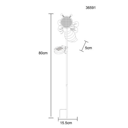 Globo - Lampada solare a LED 200 LED/3V IP44 600 mAh Ape