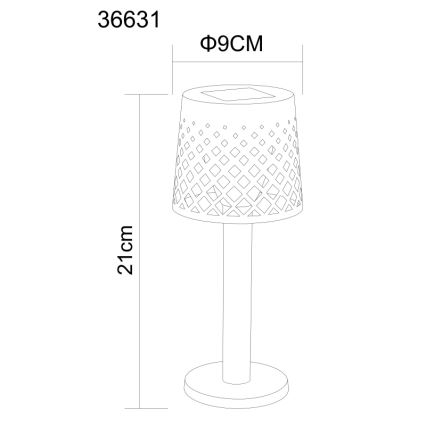 Globo - Lampada LED solare LED/0,06W/3,2V 3000K IP44 nero