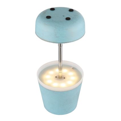 Globo - Lampada solare LED 10xLED/0,06W/3V IP44 800 mAh blu